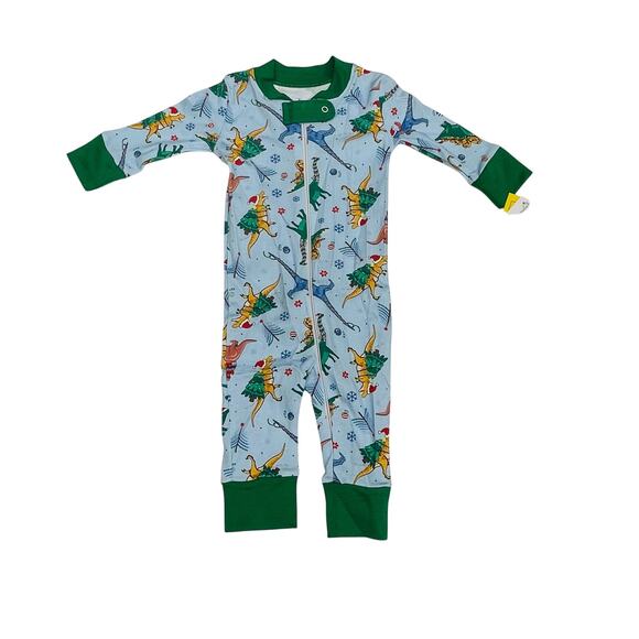 NWT Magnolia Baby 3M Christmas Dinosaur Pajamas - Picture 1 of 4